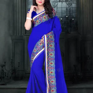Woven Design Zari Banarasi Saree - Blue